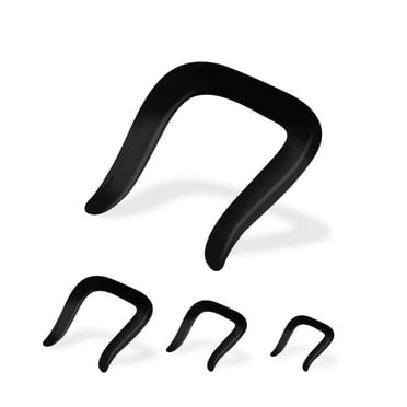 Black Pyrex Septum Retainer 14 Gauge 12 Gauge 10 Gauge- Sold Each