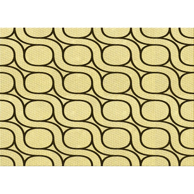 Ahgly Company Tapis Rectangulaire Lavable en Machine Intérieur Transitionnel Jaune Soleil, 7 Pieds x 9 Pieds
