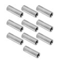 thumbnail image 1 of Round Connector Nut, Female Thread 304 Stainless Steel Coupling Nut 10Pcs  For Home Decoration, 1 of 8