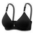 thumbnail image 1 of Kcodviy Women Lace Back Button Women Sports Bras Shaping Cup Adjustable Shoulder Sports Bras for Women Pack Strap Large Size Underwire Strapless Front Buckle Lift Bra, 1 of 8