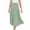 Mint Green, variant on matoen Women Casual Fashion Skirts Solid Color Ruched Elegant Skirt High Waist Drawstring Flowy Skirt