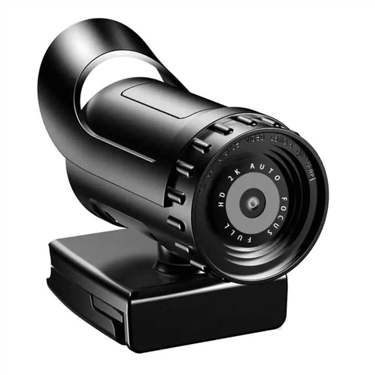 Autofocus 1080P 2K Webcam Computer Camera HD Network USB Live Webcam Rotatable with Tripod for Live Video Conference,1 x Webcam 1 x tripod,Black