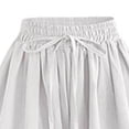 thumbnail image 4 of Diufon Chiffon Shorts for Women Elastic Waisted Ruffle Pleated Pants Solid Color Drawstring Shorts Pants, 4 of 4