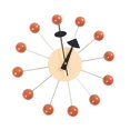 thumbnail image 2 of Elodie Round Ball Wall Clock Quiet Mid Century for Living Room Kitchen Decor Clocks Orange Ball, 2 of 8