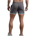 thumbnail image 3 of Mens Shorts Mens Casual Solid Color Casual Drawstring Pockets Elastic Sports Shorts, 3 of 7