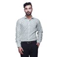 thumbnail image 1 of BESTMAN Printed Formal Shirts For Men Spread Collar Cotton Shirt, 1 of 5
