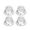 thumbnail image 1 of Unique Bargains 4pcs, 6mm Potentiometer Control Knobs For LP Electric Guitar Acrylic Volume Tone Knobs Clear, 1 of 3