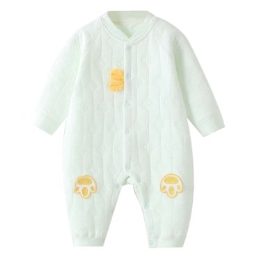 YOUSNH Girls Long Sleeve Pullover Romper Cute Little Embroidery Pattern Sweatshirt Bodysuits Romper Girls Bodysuits Green 9-12 Months