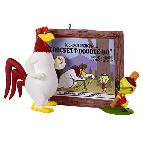 Hallmark Keepsake Christmas Ornament 2019 Year Dated Looney Tunes Foghorn Leghorn Crockett, Crocket Doodle Doo
