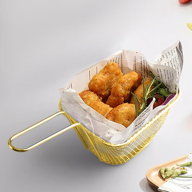 Gros Rabais! Mini Panier à Frites, Panier de Friture pour Pépites de Poulet, Petit Panier à Collations pour Vaisselle de Table, Support à Collations en Gros pour Fêtes et Événements