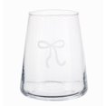 thumbnail image 1 of Holiday Time Bow Stemless Wine Glass 17oz, 1 of 5