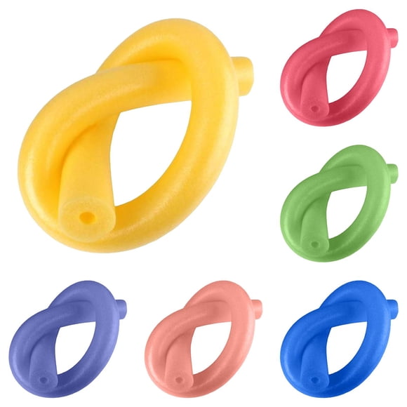 Set of 6 Floating Pool Noodles Foam Tube,Thick Hollow Noodles for Floating in The Swimming Pool,47" Inches Long