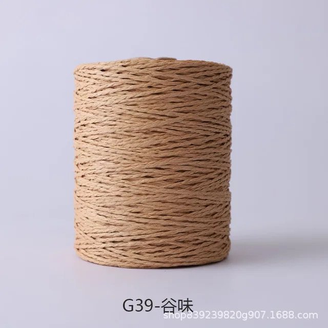 280 Meter Colorful Threads Natural Raffia Straw Yarn for Bag Handbag Cushion Basket Hat Knitting Material Crochet Yarn Handcraft