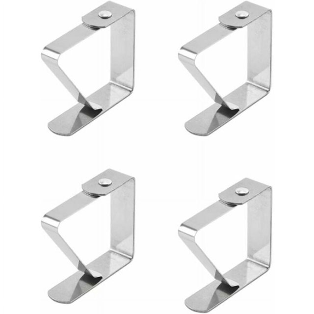 Jinsinto Pince à Nappe 4CM, Pince à Nappe 4 Pcs, Pince à Nappe Réglable, Pinces à Nappe en Acier Inoxydable, Pince à Nappe de Jardin, Pince à Nappe Extérieure, Fête, Fontainebleau