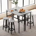 thumbnail image 2 of HOMCOM Ensemble de Table de Bar 6 Pcs avec 2 Tables de Déjeuner 4 Tabourets pour Cuisine, 2 of 10