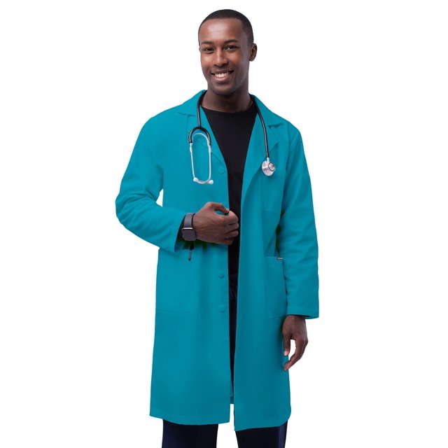 Adar Universal Unisex Lab Coats - Classic 39" Lab Coat - 803 - Teal Blue - 52