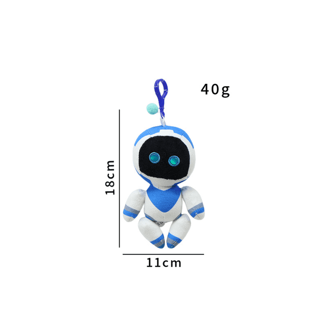Astro Bot Plush Keychain, 7.09 Inch Soft Stuffed Bag Charm, PS5 Game Character Collectible Pendant for Fans