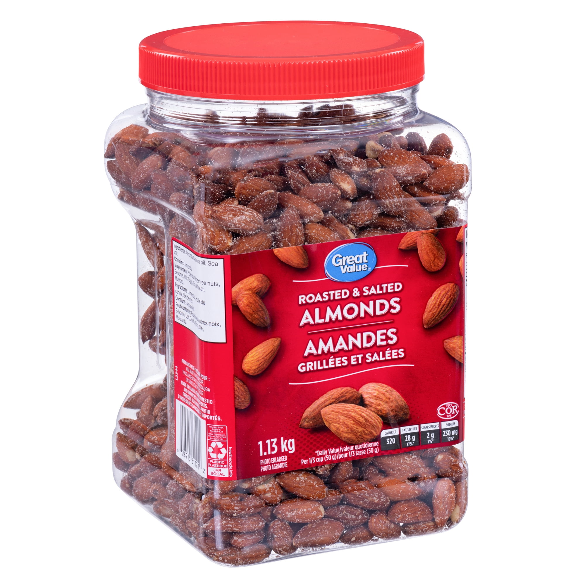Great Value Amandes Grillées & Salées