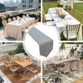 thumbnail image 4 of JASKFLY Long Table Sheer Runner for Weddings & Parties Solid Color Linen Table Runner 30x210cm(120 -150cm Tables)Dark Gray, 4 of 9