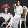 thumbnail image 3 of Crescentt Pyjama en Modal de Luxe, Respirant et Confortable, Ensemble de Pyjama Ultra Doux pour Femmes, Ensemble de Pyjama Classique en Modal à Manches Longues - Ivoire, Moyen, 3 of 5