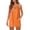 Orange, variant on Womens Spaghetti Strap Sundress Plus Size Athletic Sleeveless Short Dress Summer Casual Tennis Dresses with Pocket Purple, M