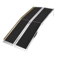 thumbnail image 3 of Portable Wheelchair Ramp, Non-Slip Aluminum Folding Handicap Ramp, Door Threshold Wheelchair Ramps with Reflective Strips for Car, Doorways, Curbs, Stairs, 3 of 8