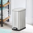 thumbnail image 3 of Hometrends 15 Liter Stainless Steel Hands Free Bathroom Trash Can, Durable Foot Pedal, Fingerprint-proof stainless steel finish Wastebasket, 3 of 7