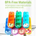 thumbnail image 3 of Weekly Stackable Pill Organizer,4 Times A Day Pill Organizer Box Morning, Noon, Evening, and Bedtime,7 Stackable Compartments, 3 of 7
