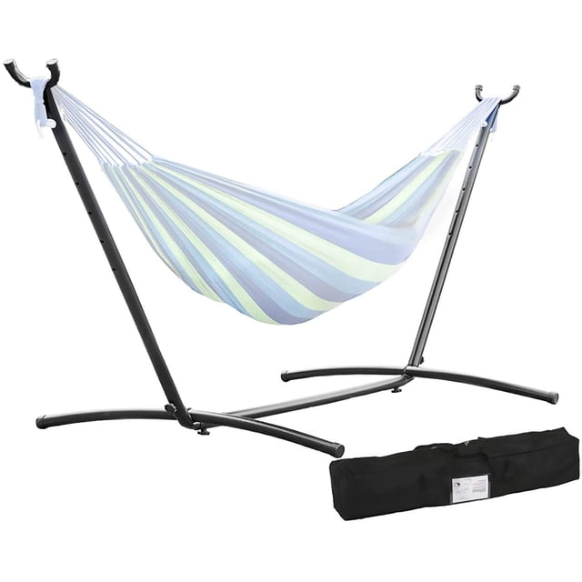 FDW Support de Hamac Portable Support Lourd Portable Acier Seulement pour Patio Extérieur Ou Intérieur, Étui de Transport (No )
