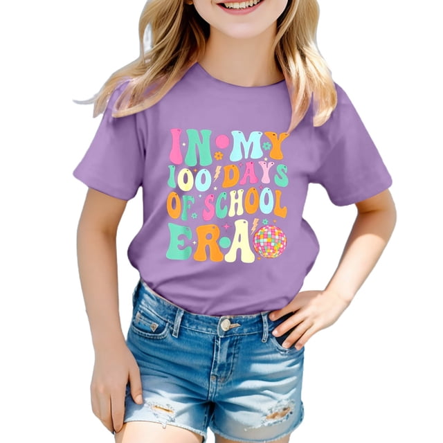 TZEWGL T-Shirts à Manches Courtes avec Imprimés Graphiques Col Rond pour Nouveau-Nés Taille 2-3T