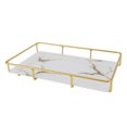 thumbnail image 1 of Vanity Tray, Modern Iron Glass Countertop Organizer for Bathroom, 1 of 7
