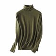 thumbnail image 1 of BLVB Chandails à Col Roulé à Manches Longues pour Femmes sous-Vêtements Thermiques Couche de Base Automne Hiver Chandails à Enfiler, 1 of 7