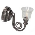 thumbnail image 4 of Dollhouse Wall Light, Exquisite Appearance Retro Look Metal Plastic 1:12 Dollhouse LED Wall Lamp Warm Lighting With Battery For Collection, 4 of 8