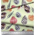 thumbnail image 3 of Soimoi Cotton Voile Fabric Colorful Shells Ocean Printed Fabric 1 Yard 42 Inch Wide, 3 of 3