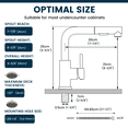 thumbnail image 4 of APPASO Brushed Nickel Bar Sink Faucet with Pull Out Sprayer, Stainless Steel Single Handle Prep Faucet for Kitchen, RV and Outdoor Sink, Deck Plate Included, 4 of 17