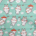 thumbnail image 1 of oneOone Cotton Flex Turquoise Blue Fabric Asian Kawaii Rabbit Sewing Craft Projects Fabric Prints By Yard 40 Inch Wide, 1 of 4
