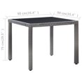 thumbnail image 4 of vidaXL 5 Piece Outdoor Dining Set Poly Rattan Grey, 4 of 5