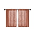 thumbnail image 2 of 2 Pcs Courts Rideaux de Cuisine Transparents Rideau de Café pour Fenêtre au-Dessus de l'Évier, Rideaux Courts Style Ferme Poche pour Tringle Semi-Transparents Demi-Rideau de Cuisine Toile de Jute Filtrant la Lumière Draperies en Lin Épaisses pour Salle de Bain, 2 of 9