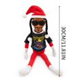 thumbnail image 3 of ECPECAD Snoop Dogg Christmas Elf Doll, 12" Plush Hip Hop Toy for Shelf Decoration, Includes Extra T-Shirt,Stylish Sunglasses and Necklace,Fun Gift for Men & Women for Parties Holidays Home Festivals, 3 of 9