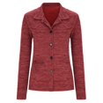 thumbnail image 4 of Cardigan Sweaters for Women- Long Sleeve Knitted Button Womens Fall Fashion 2023 Gray, 4 of 6