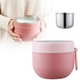 thumbnail image 3 of Stainless Steel Vacuum Insulated Thermo Food Jar, Vacuum Thermal Food Container with Sealing Cap, Wide Mouth Soup Thermo for Hot Food,Vacuum Soup Jar with Foldable Spoo, 3 of 9