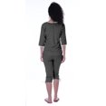 thumbnail image 2 of Moomaya Ensemble de Nuit Uni pour Femmes avec Capri en Coton, 2 Pcs de Chemises de Nuit, 2 of 5