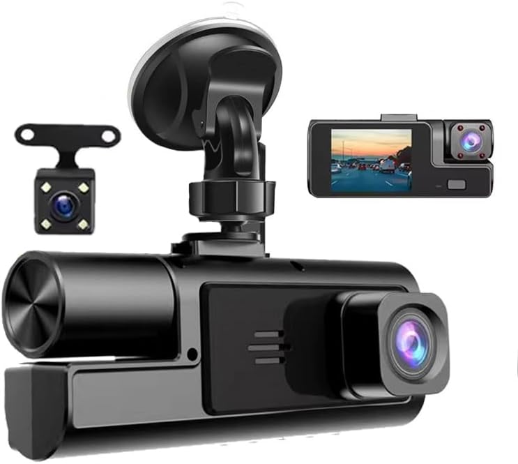 1080P Dual Dash Camera for Car Front and Inside Dashcam Car Security Video Recorder,170°Wide Angle Vehicle Cam,WDR,G-Sensor,2'' IPS Screen,Loop Recording,Night Vision (Dual Dash Cam with 32G Card)