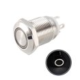thumbnail image 1 of Unique Bargains Momentary Metal Push Button Switch 12mm Mounting Dia 1NO 3-6V White LED Light 1pcs, 1 of 3