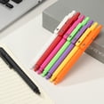 thumbnail image 4 of Uxcell 6 Pcs Retractable Gel Pens, 0.5mm Black Ink Fine Point Smooth Writing Cute Aesthetic Pen Quick Dry for Office Home Journaling Note Taking Supplies, Red, 4 of 6