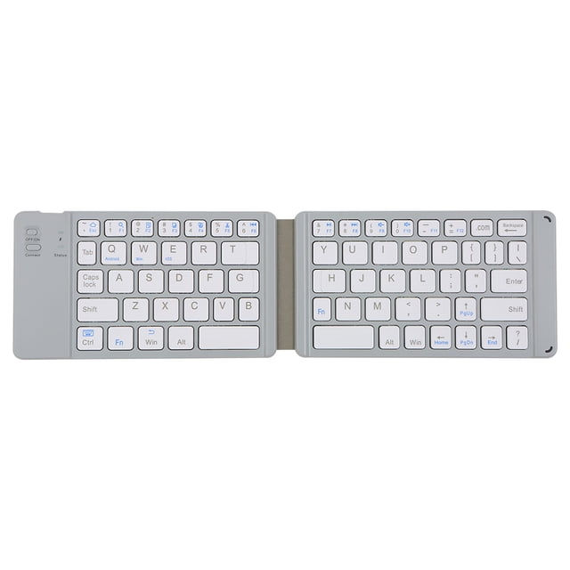 Riwcyla Convenient Folding Keyboard Compatibility Intelligent Matching Simple & Compact Long,lasting Battery Life Easy to Carry White