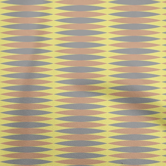oneOone Georgette Viscose Yellow Fabric Geometric Sewing Material Print Fabric By The Yard 42 Inch Wide