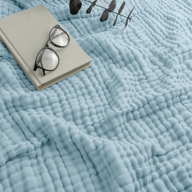 EGNMCR Couverture Jetée, Couverture Jetée pour Canapé Couverture en Mousseline Couverture en Mousseline Adulte Été Douce Couverture en Mousseline la Couverture