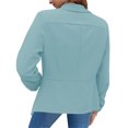 thumbnail image 4 of Yuyuzo Cropped Blazer for Women Long Sleeve Lapel Collar Open Front Jackets Solid Color Fall Suit, 4 of 6