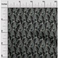 thumbnail image 1 of oneOone Viscose Chiffon Fabric Leaves & Floral Block Printed Craft Fabric BTY 42 Inch Wide, 1 of 5